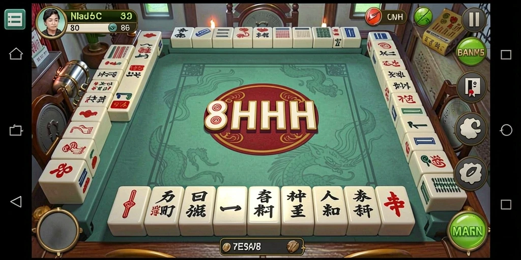 Tampilan gameplay Mahjong yang menarik dan interaktif.