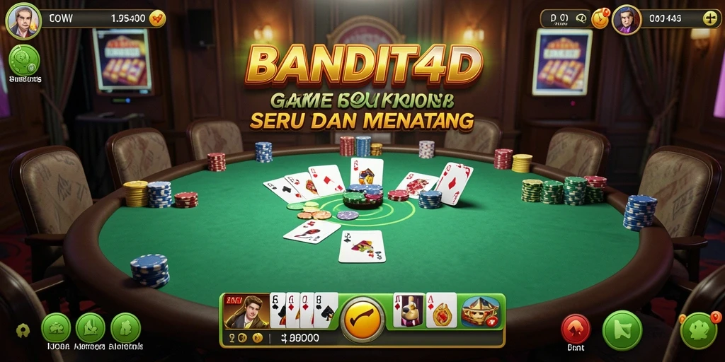 Screenshot BANDIT4D menampilkan momen seru permainan Poker.