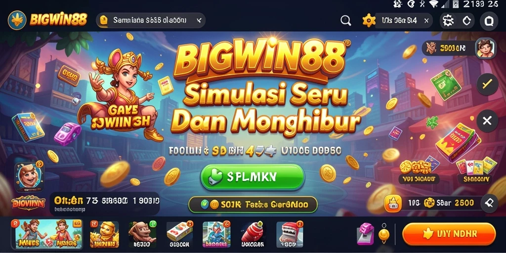 Screenshot gameplay BIGWIN88 dengan aksi simulasi yang seru.