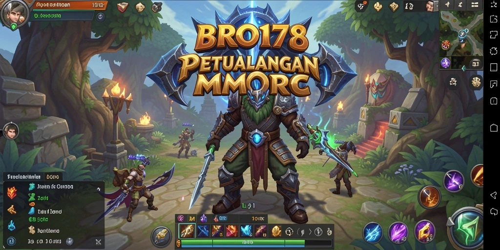 Gameplay BRO178 menunjukkan pertempuran epik antara karakter di dunia MMORPG.