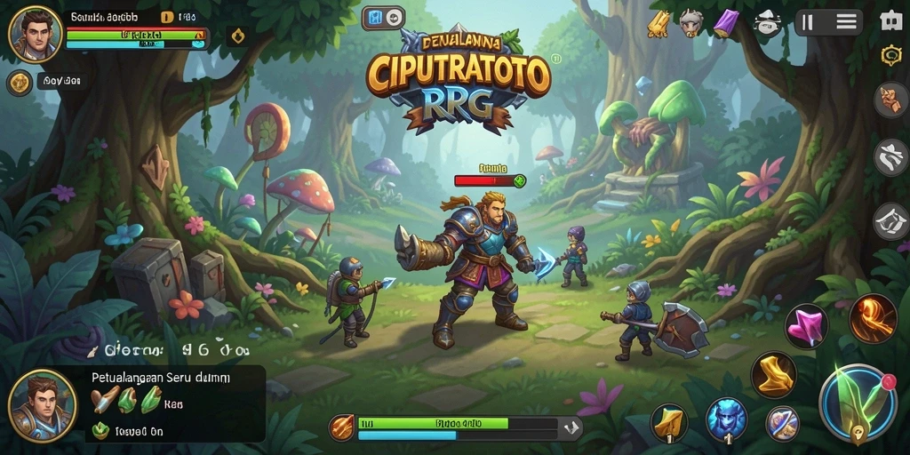 Gameplay seru di dunia fantasi CIPUTRATOTO dengan aksi pertarungan.