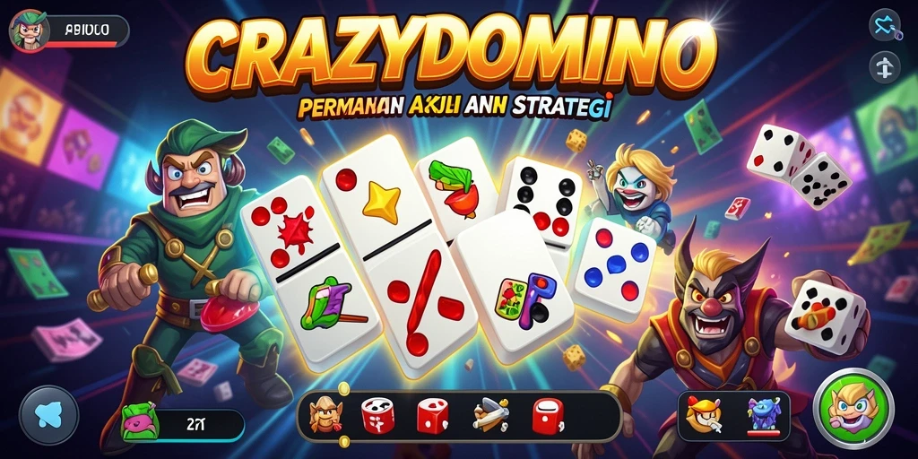 Tampilan gameplay seru dari CRAZYDOMINO yang penuh aksi.