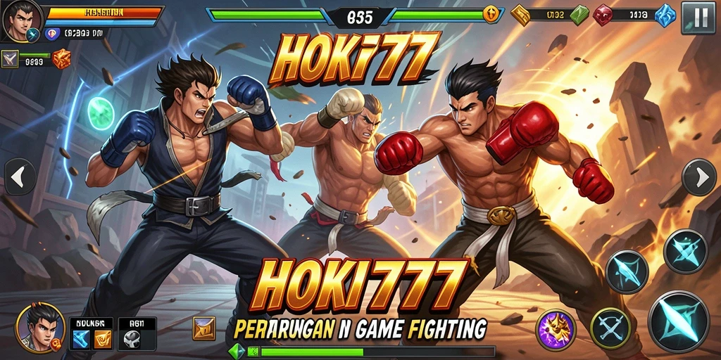 Screenshot HOKI777 menunjukkan aksi pertarungan yang intens dan grafis menarik.