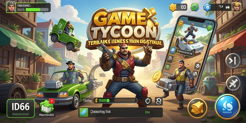 Gameplay menarik dari ID66 yang menampilkan manajemen bisnis Tycoon.