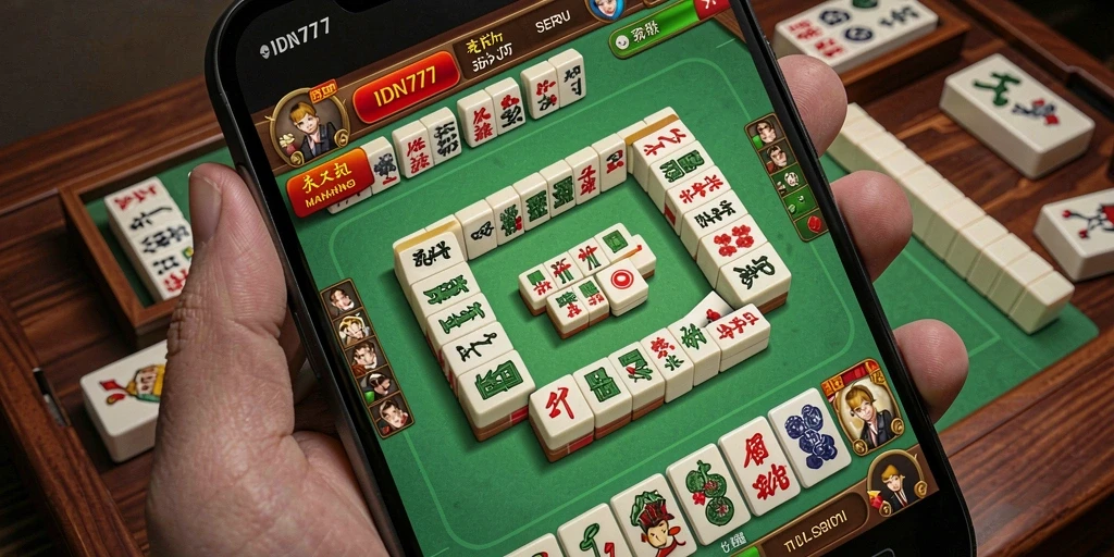 Tampilan gameplay Mahjong yang seru dan menantang di IDN777.