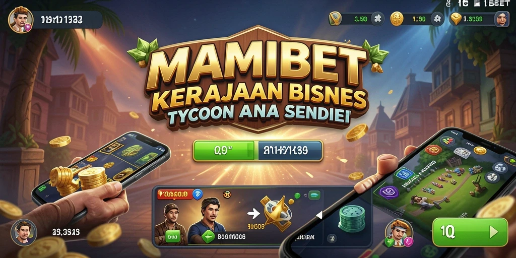 Gameplay MAMIBET menampilkan pengalaman membangun kerajaan bisnis yang seru.
