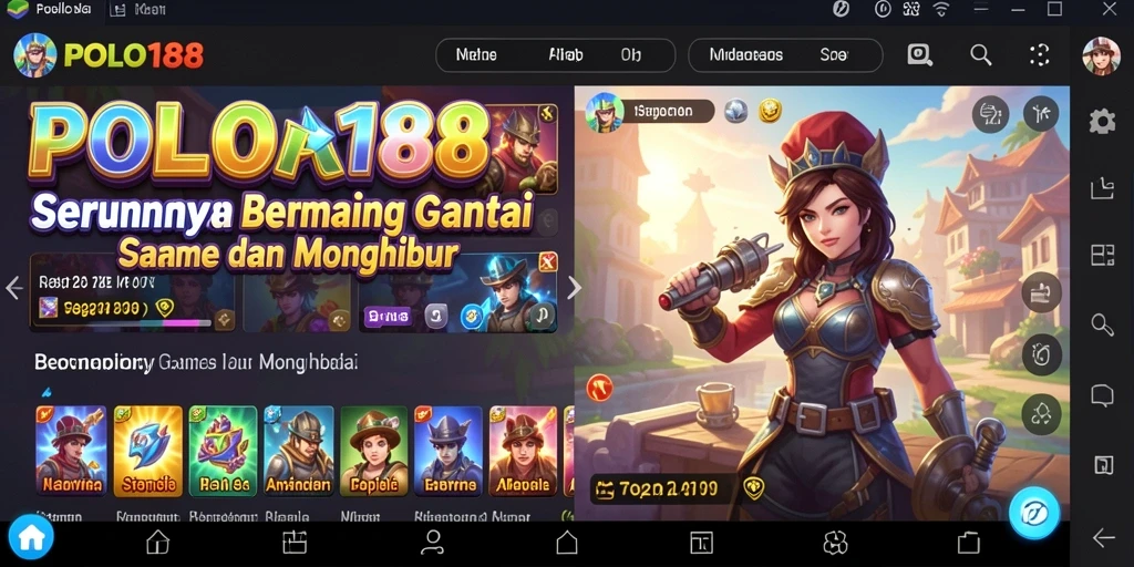 Screenshot utama menampilkan gameplay seru dan penuh warna dari POLO188.