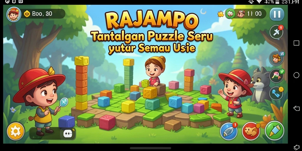 Tampilan menarik dalam gameplay RAJAMPO menghadirkan tantangan seru.