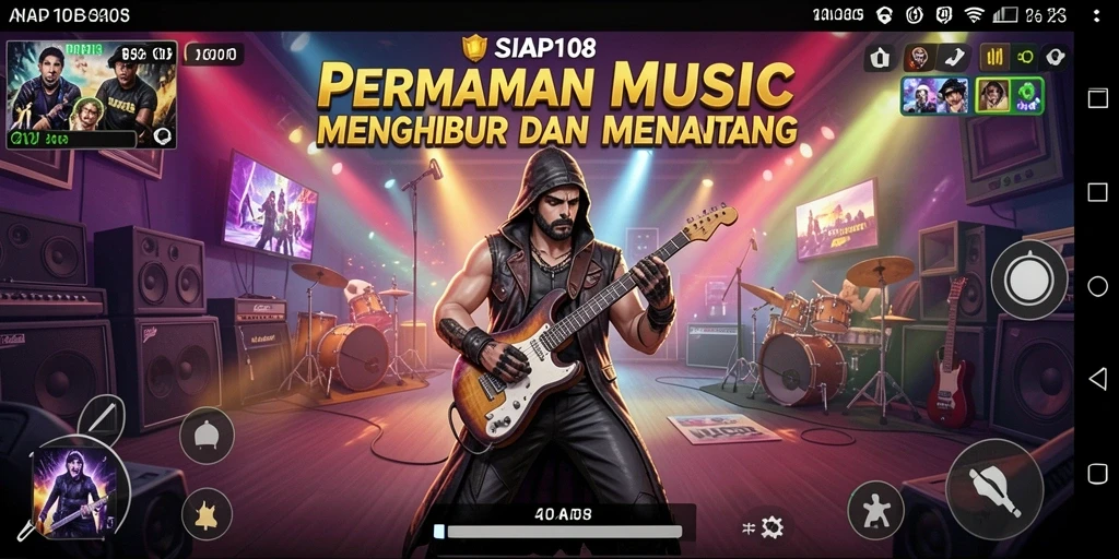 Screenshot gameplay SIAP108 menampilkan keseruan bermain musik.