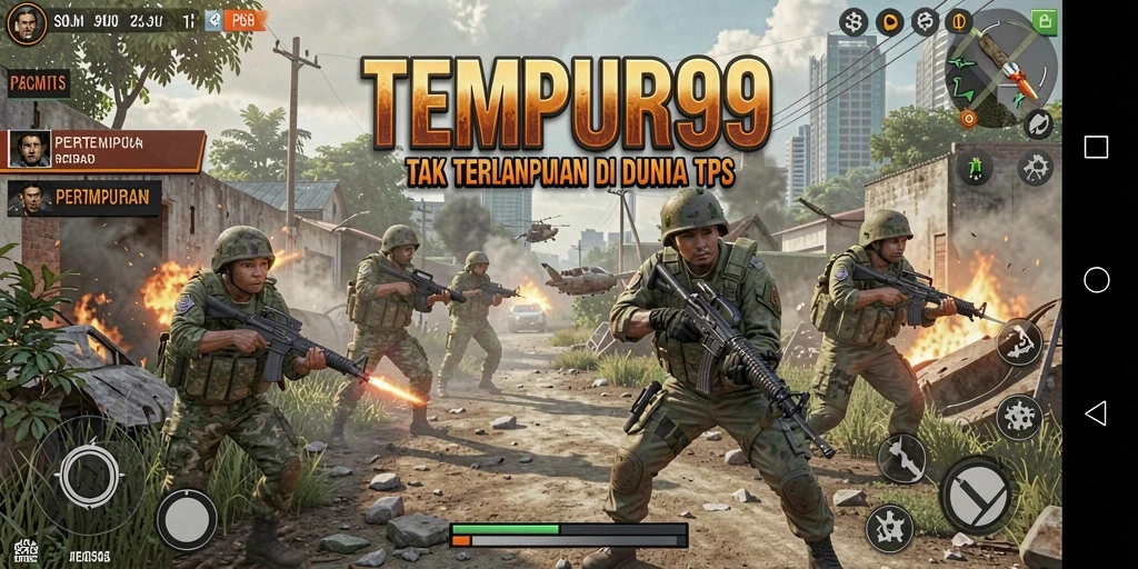 Tampilan gameplay seru dalam TEMPUR99 dengan aksi yang mendebarkan.