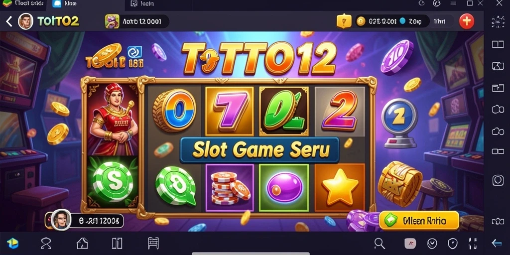 Screenshot gameplay <strong>TOTO12</strong> menampilkan berbagai mesin slot yang menarik dan interaktif.