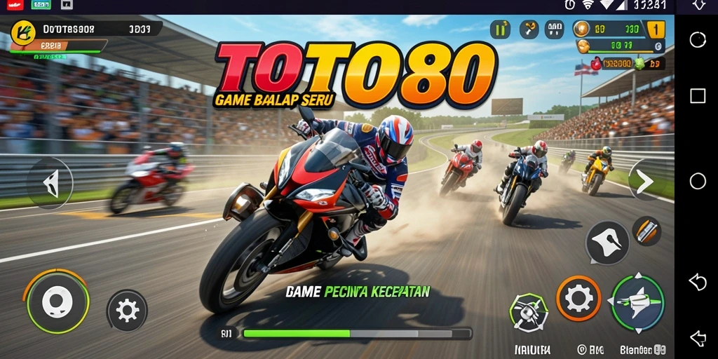 Gameplay seru TOTO80 dengan balapan penuh kecepatan.