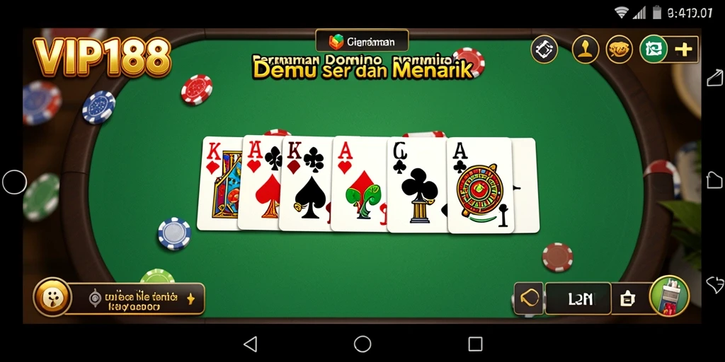 Screenshot gameplay menunjukkan keseruan bermain Domino di VIP188.