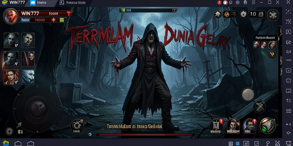 Screenshot gameplay yang menampilkan suasana menakutkan dari WIN777.