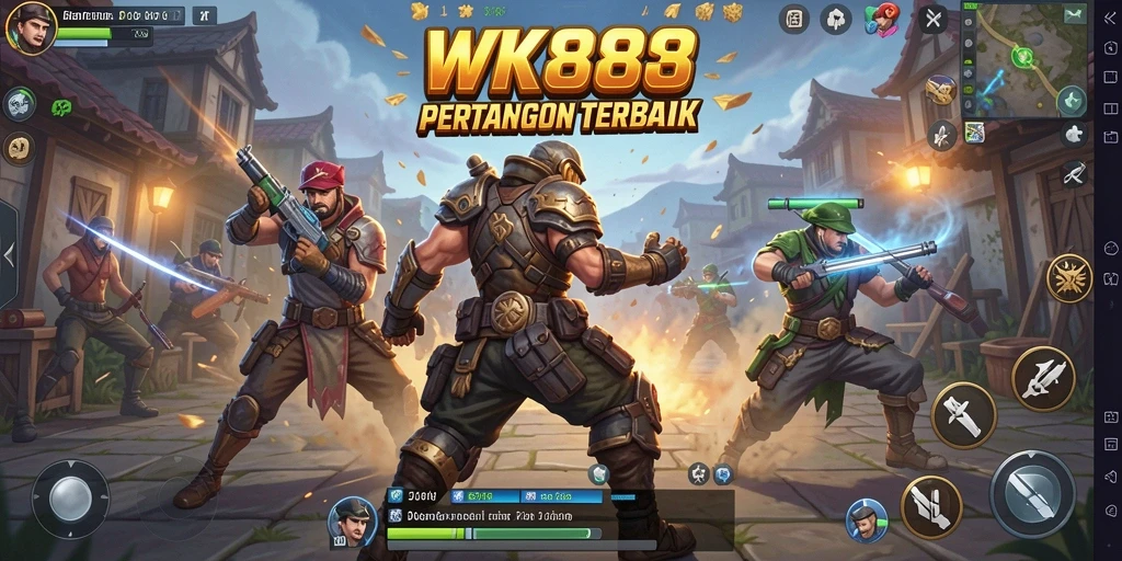 Gameplay seru di WK888 dengan pertarungan Battle Royale.